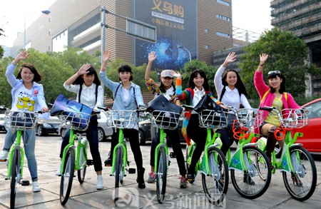 騎車逛商城，成義烏市民新體驗